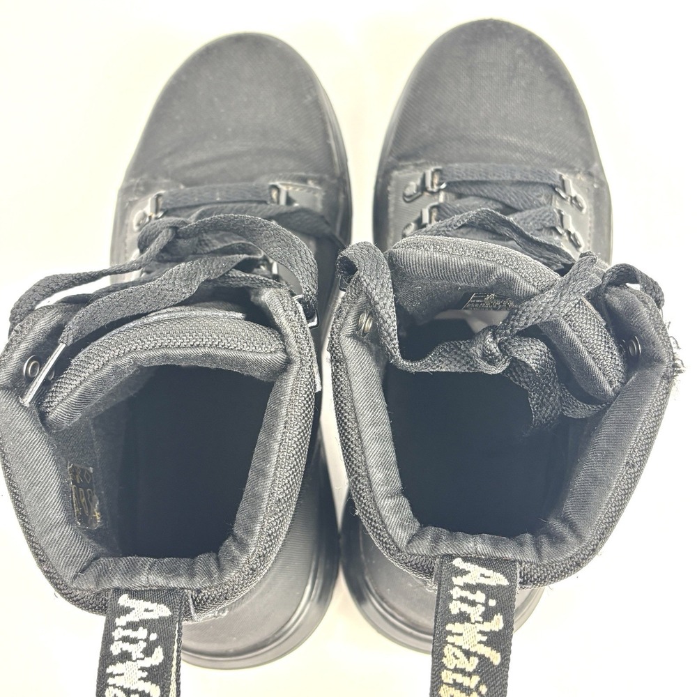 Dr. Martens Combs W Combat Boots Black Canvas Womens Size 8 Ankle Lace Up AW004 - Picture 10 of 12